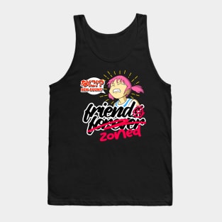 Valentine Anime Friends Forever Friendzoned Meme (dark version) Tank Top